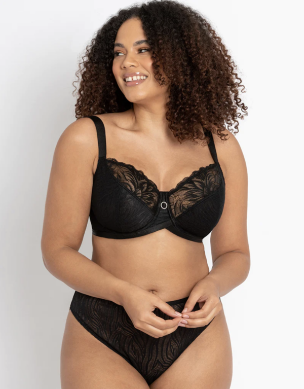 Lace Daze Balcony Bra - Black