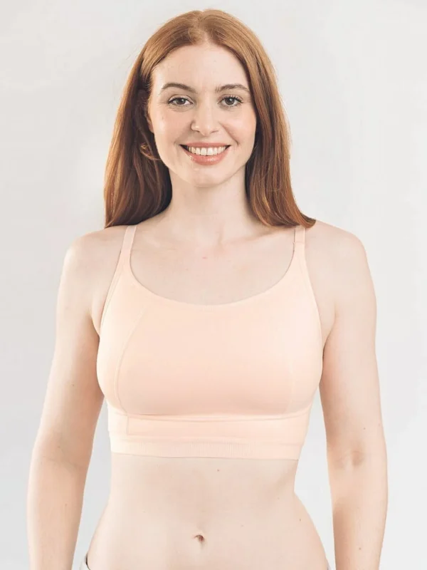 Lola Crop Top Bra - Peach